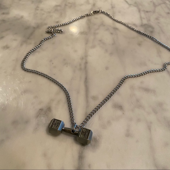 “Shields of Strength” dumbbell necklace - Picture 2 of 4